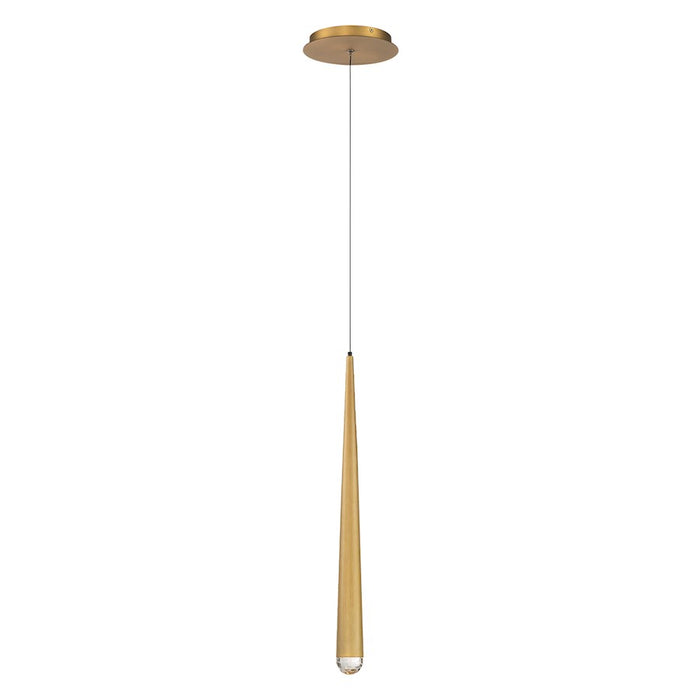 Modern Forms Cascade 19" LED 1Lt Crystal Pendant/3500K, Brass