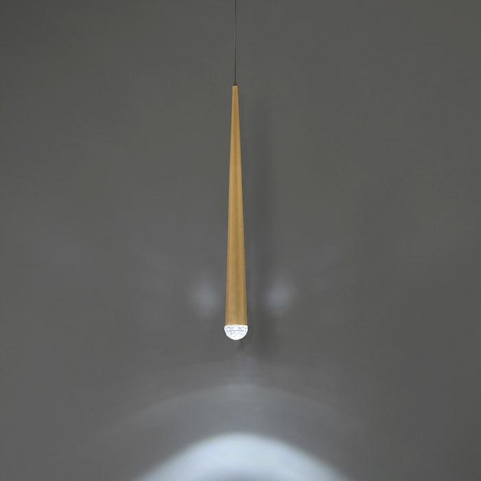 Modern Forms Cascade 19" LED 1Lt Crystal Pendant/3500K, Brass