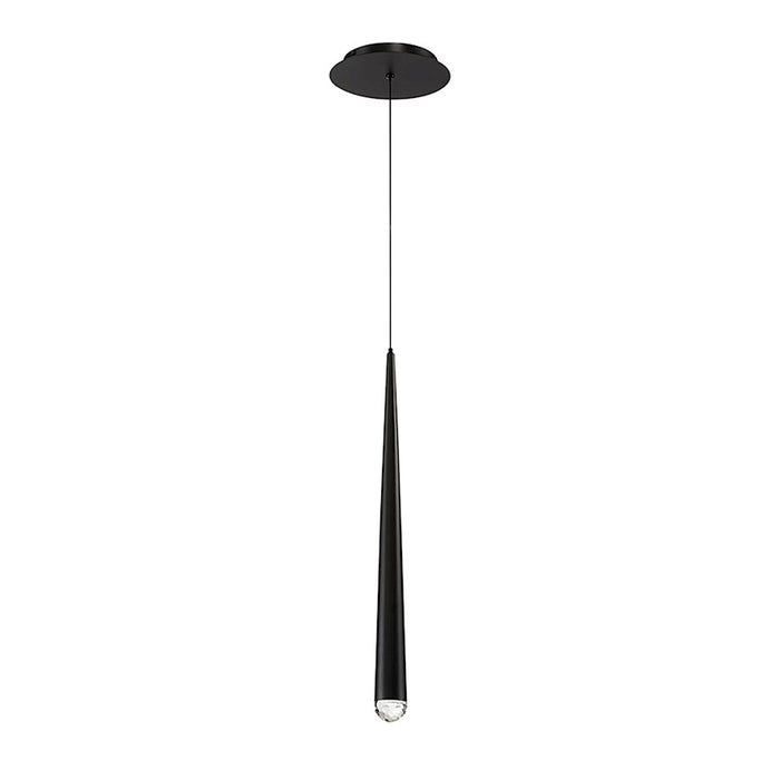 Modern Forms Cascade 19" LED 1 Light Crystal Pendant/3500K, Black