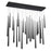 Modern Forms Cascade LED 23Lt Crystal Linear Pendant/3500K, Black