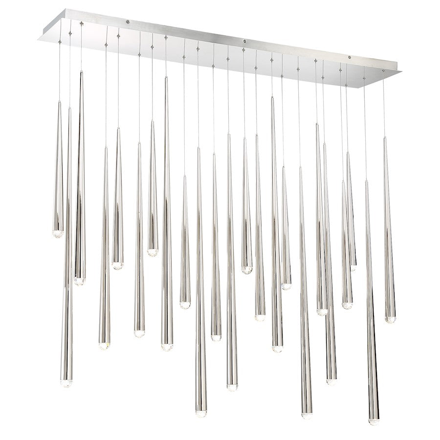 Modern Forms Cascade LED 23Lt Crystal Linear Pendant/3500K, NK - PD-41723L-PN