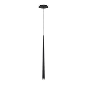 Modern Forms Cascade 28" LED 1 Light Crystal Pendant/3500K, Black - PD-41728-BK