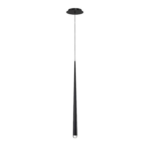 Modern Forms Cascade 28" LED 1 Light Crystal Pendant/3500K, Black - PD-41728-BK