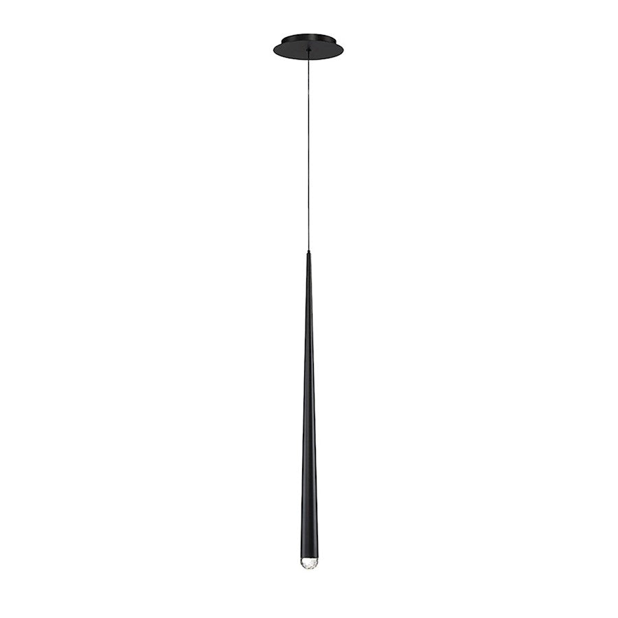 Modern Forms Cascade 28" LED 1 Light Crystal Pendant/3500K, Black - PD-41728-BK