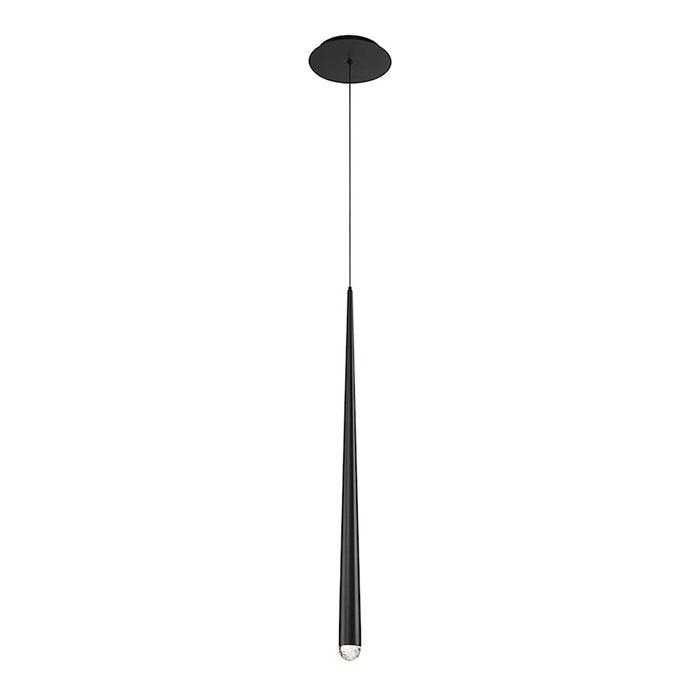 Modern Forms Cascade 28" LED 1 Light Crystal Pendant/3500K, Black