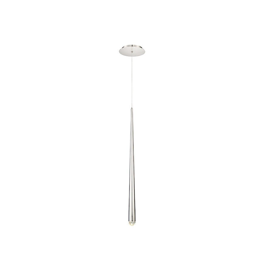 Modern Forms Cascade 28" LED 1Lt Crystal Pendant/3500K, Nickel - PD-41728-PN