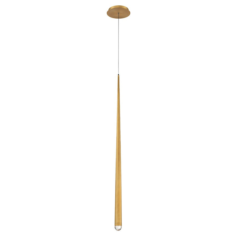 Modern Forms Cascade 37" LED 1Lt Crystal Pendant/3500K, Brass - PD-41737-AB