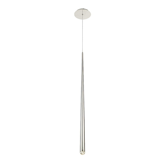 Modern Forms Cascade 37" LED 1Lt Crystal Pendant/3500K, Nickel - PD-41737-PN