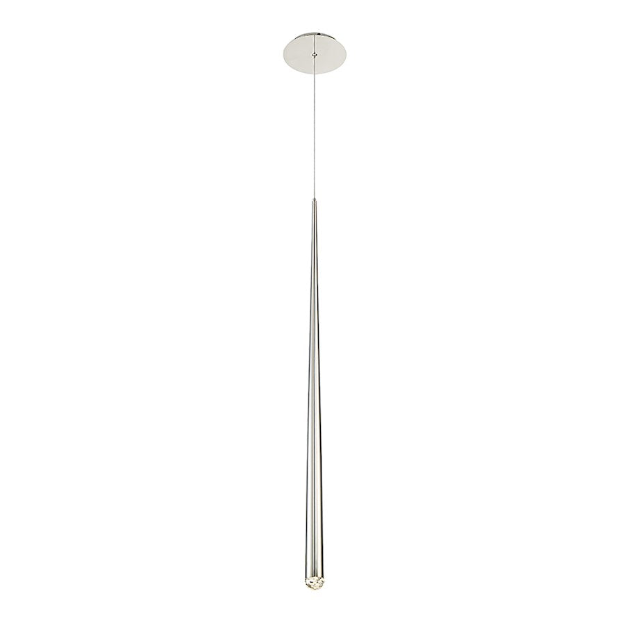 Modern Forms Cascade 37" LED 1Lt Crystal Pendant/3500K, Nickel - PD-41737-PN