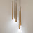 Modern Forms Cascade LED 5Lt Etched Round Pendant/3500K, Brass