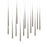 Modern Forms Cascade 14Lt 40" LED Linear Pendant/3500K, NK/Frost - PD-41814L-PN