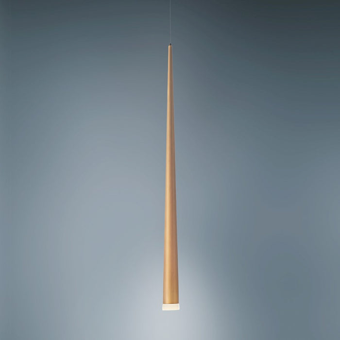 Modern Forms Cascade 19" LED 1Lt Etched Glass Pendant/3500K, Brass