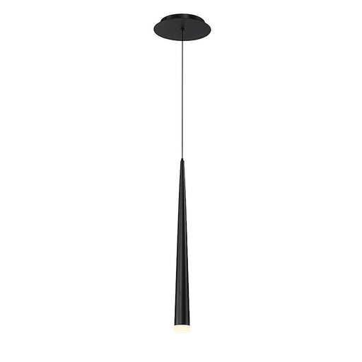 Modern Forms Cascade 19" LED 1Lt Etched Glass Pendant/3500K, Black - PD-41819-BK