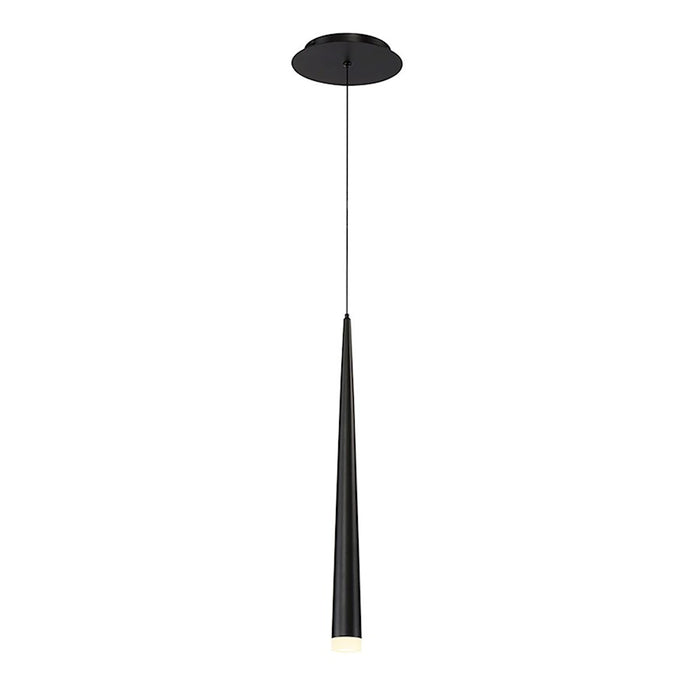 Modern Forms Cascade 19" LED 1Lt Etched Glass Pendant/3500K, Black