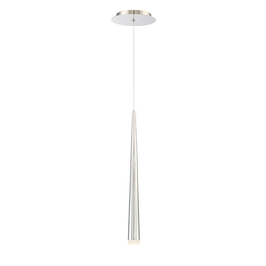 Modern Forms Cascade 19" LED 1Lt Etched Pendant/3500K, Nickel - PD-41819-PN