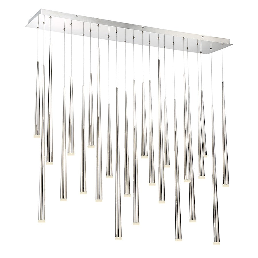 Modern Forms Cascade LED 23Lt Etched Linear Pendant/3500K, Nickel - PD-41823L-PN