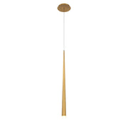 Modern Forms Cascade 28" LED 1Lt Etched Glass Pendant/3500K, Brass - PD-41828-AB