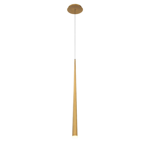 Modern Forms Cascade 28" LED 1Lt Etched Glass Pendant/3500K, Brass - PD-41828-AB