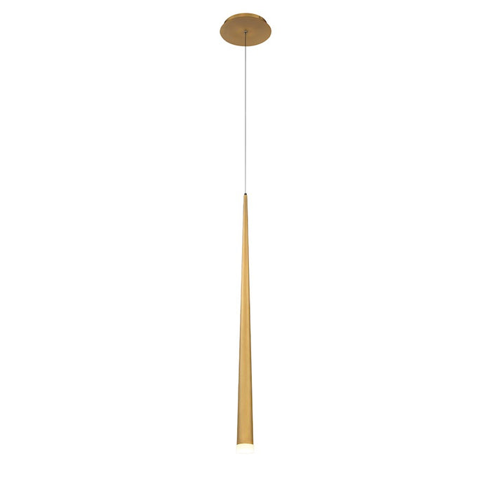 Modern Forms Cascade 28" LED 1Lt Etched Glass Pendant/3500K, Brass - PD-41828-AB