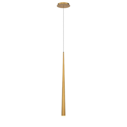 Modern Forms Cascade 28" LED 1Lt Etched Glass Pendant/3500K, Brass