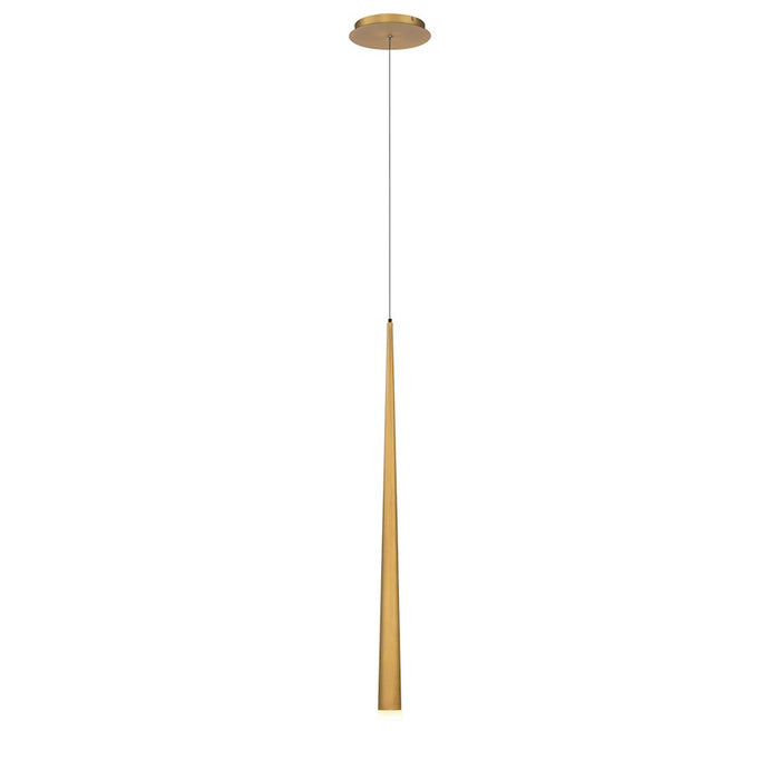 Modern Forms Cascade 28" LED 1Lt Etched Glass Pendant/3500K, Brass