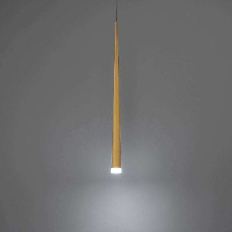 Modern Forms Cascade 28" LED 1Lt Etched Glass Pendant/3500K, Brass