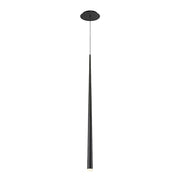 Modern Forms Cascade 37" LED 1Lt Etched Glass Pendant/3500K, Black - PD-41837-BK