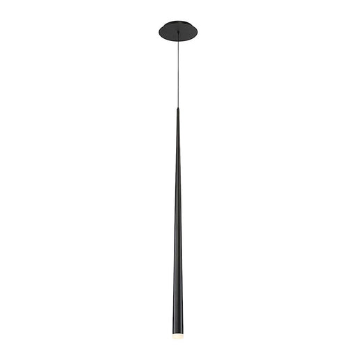 Modern Forms Cascade 37" LED 1Lt Etched Glass Pendant/3500K, Black - PD-41837-BK