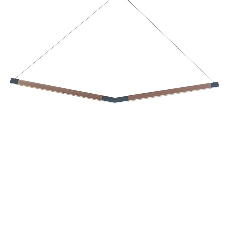 Modern Forms Bough 1Lt 54" LED Linear Pendant/3000K, BK Walnut