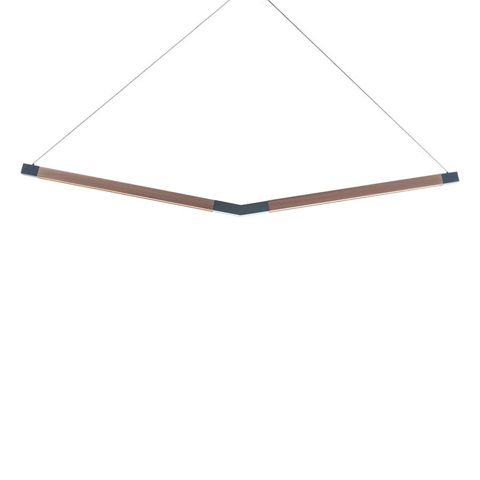 Modern Forms Bough 1Lt 54" LED Linear Pendant/3000K, BK Walnut