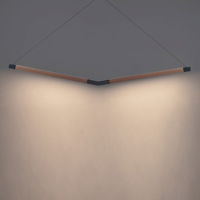 Modern Forms Bough 1Lt 54" LED Linear Pendant/3000K, BK Walnut