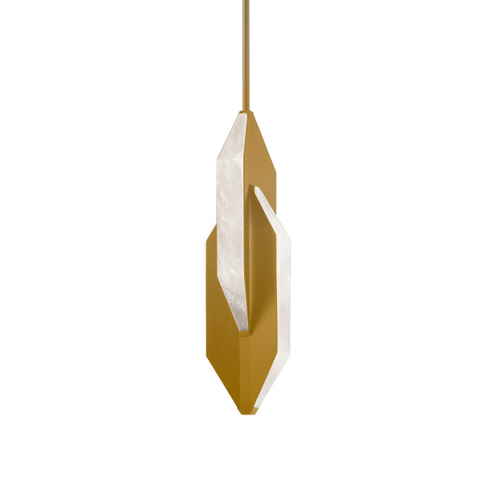 Modern Forms Azure 1 Light 16" LED Mini Pendant/3000K, Aged Brass - PD-42416-AB