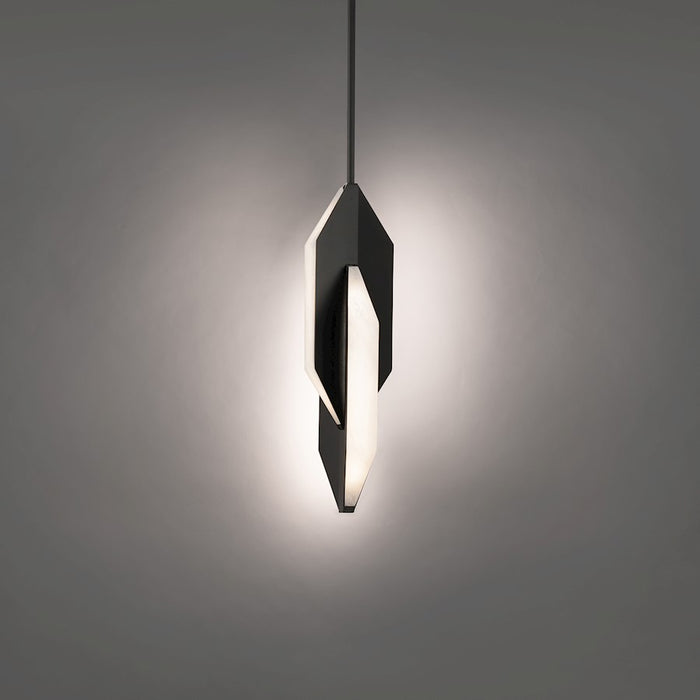 Modern Forms Azure 1 Light 16" LED Mini Pendant/3000K, Black