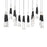 Modern Forms Kilt 14Lt 40" LED Linear Pendant/CCT, Black - PD-44414L-BK