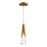 Modern Forms Kilt 1Lt 16" LED Mini Pendant/2700K, Brass