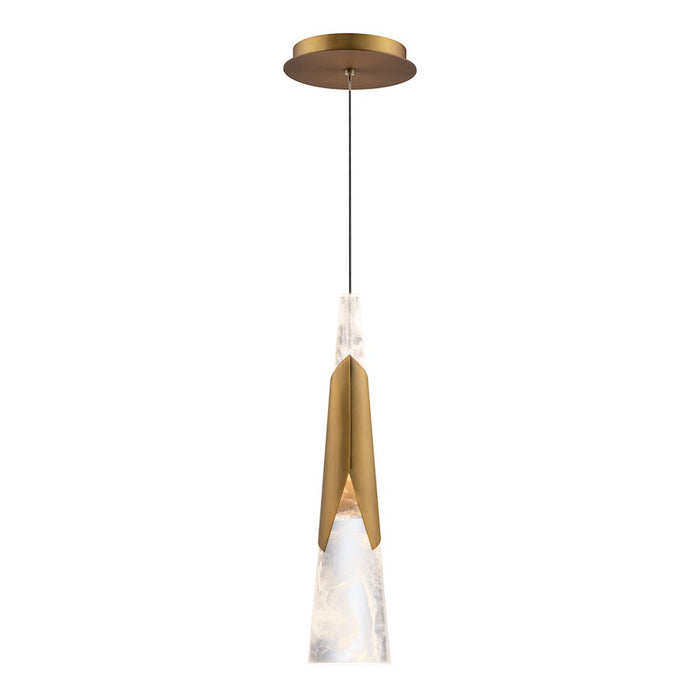 Modern Forms Kilt 1Lt 16" LED Mini Pendant/2700K, Brass