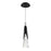 Modern Forms Kilt 1 Light 16" LED Mini Pendant/2700K, Black