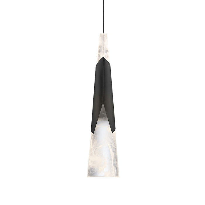 Modern Forms Kilt 1 Light 16" LED Mini Pendant/3000K, Black - PD-44416-30-BK