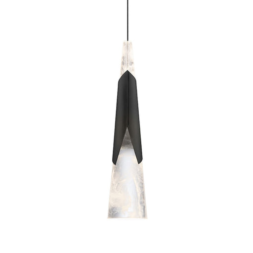 Modern Forms Kilt 1 Light 16" LED Mini Pendant/3500K, Black - PD-44416-35-BK