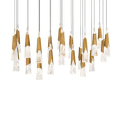 Modern Forms Kilt 23Lt 54" LED Linear Pendant/CCT, Brass - PD-44423L-AB