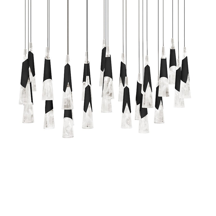 Modern Forms Kilt 23Lt 54" LED Linear Pendant/CCT, Black - PD-44423L-BK