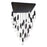 Modern Forms Kilt 41Lt 36" LED Square Pendant/CCT, Black