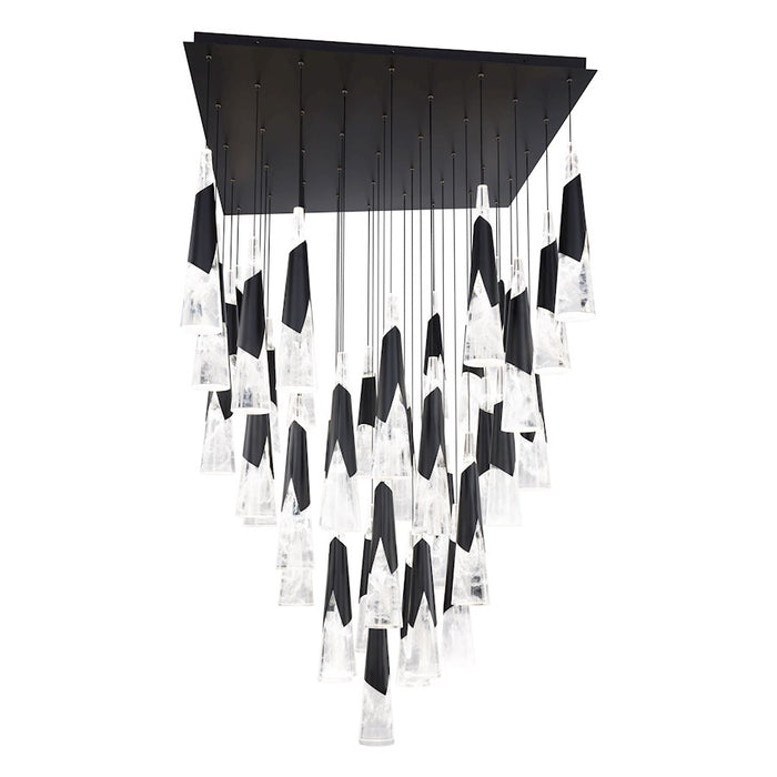 Modern Forms Kilt 41Lt 36" LED Square Pendant/CCT, Black