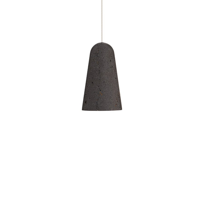 Modern Forms Pompeii 6" LED Mini-Pendant, 3000K, Bassalt/Black
