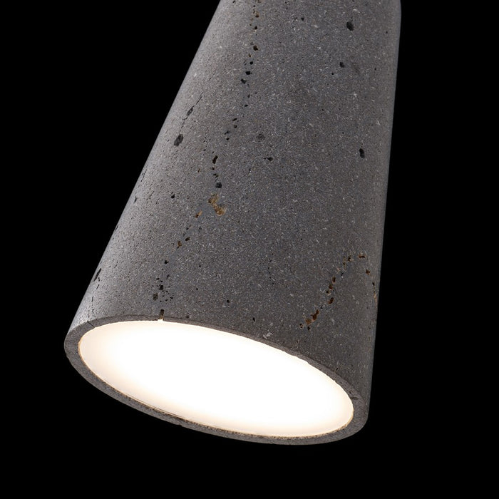 Modern Forms Pompeii 6" LED Mini-Pendant, 3000K, Bassalt/Black