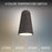 Modern Forms Pompeii 6" LED Mini-Pendant, 3000K, Bassalt/Black