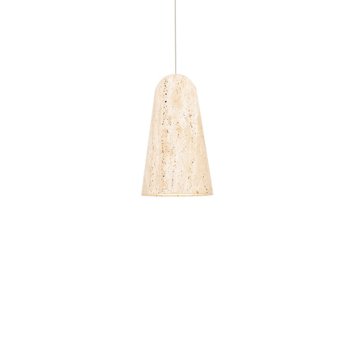 Modern Forms Pompeii 6" LED Mini-Pendant, 3000K, Beige/Brass
