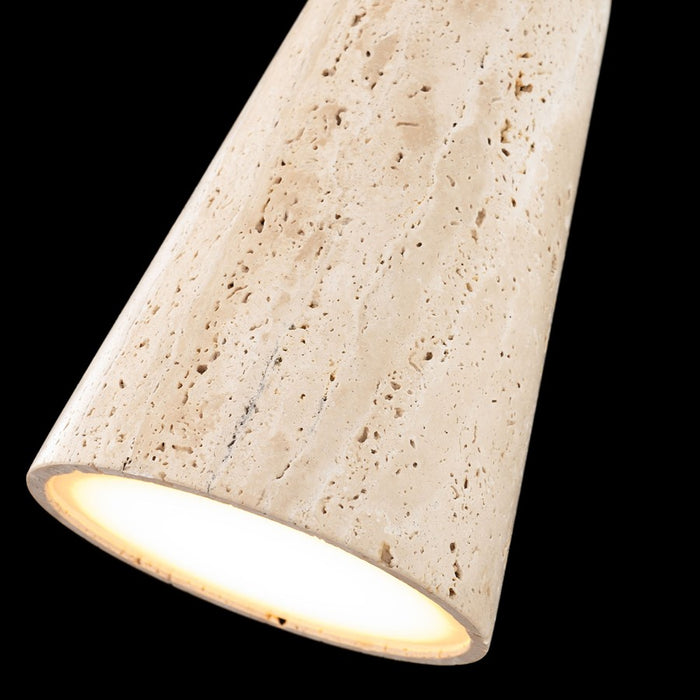 Modern Forms Pompeii 6" LED Mini-Pendant, 3000K, Beige/Brass