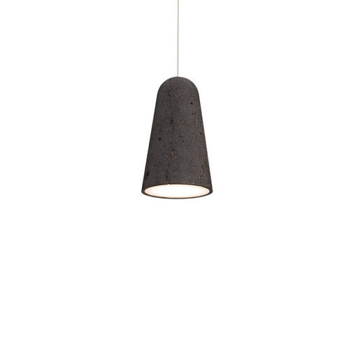 Modern Forms Pompeii 6" LED Mini-Pendant/3500K, Bassalt/Black - PD-4510-35-BV-BK