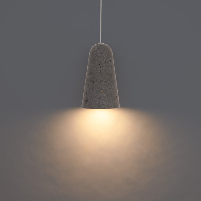 Modern Forms Pompeii 1Lt 6" LED Mini-Pendant, Bassalt/Black